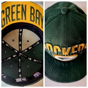 NFL Men's Green Bay Packers New Era Green 59FIFTY Structured Hat